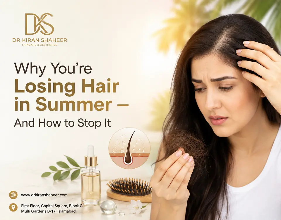 summer hair fall causes and treatment Pakistan